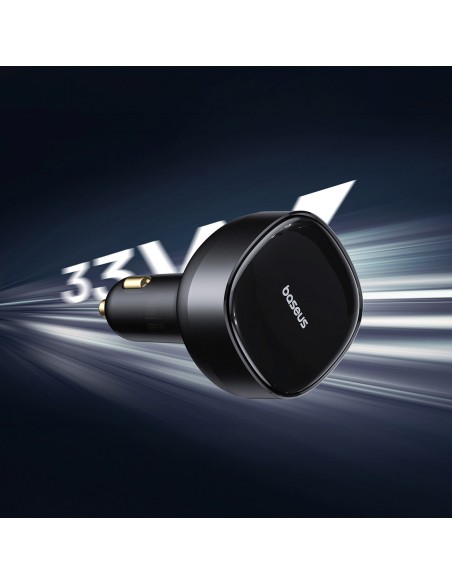 
2 viename automobilinis įkroviklis su dviem USB-C laidais, 33 W – juodas
