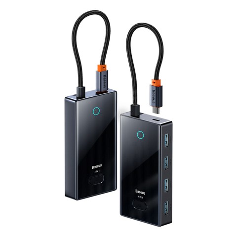 
USB-C į 4x USB-A šakotuvo skirstytuvas – pilkas
