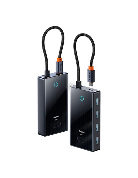 
USB-C į 4x USB-A šakotuvo skirstytuvas – pilkas

