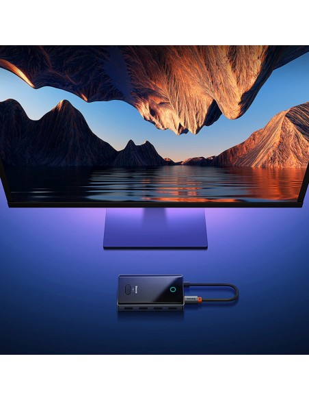 
USB-C į 4x USB-A šakotuvo skirstytuvas – pilkas
