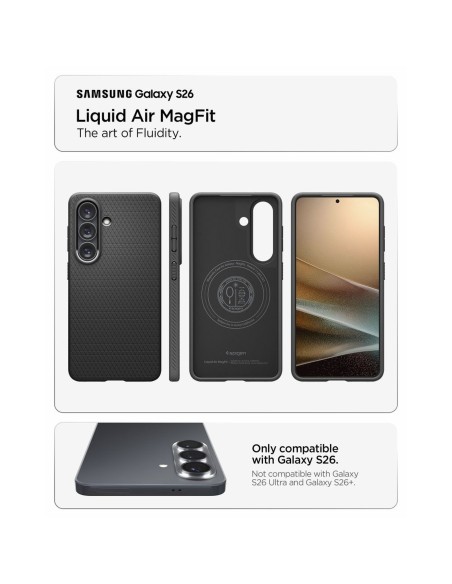 
„Samsung Galaxy S26“ „Liquid Air MagSafe“ dėklas – juodas
