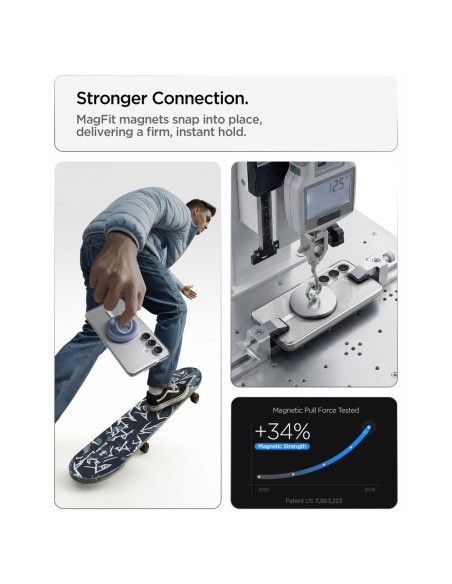 
„Samsung Galaxy S26 Ultra Hybrid MagSafe“ dėklas – skaidrus ir baltas
