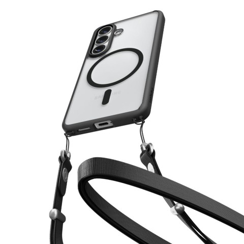 
„Samsung Galaxy S26 Ultra Hybrid MagSafe“ dėklas – permatomas juodas
