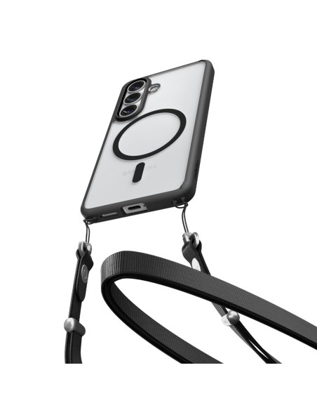
„Samsung Galaxy S26 Ultra Hybrid MagSafe“ dėklas – permatomas juodas
