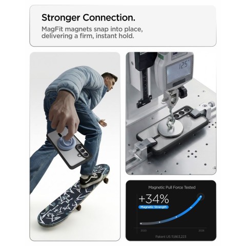 
„Samsung Galaxy S26 Ultra Hybrid MagSafe“ dėklas – permatomas juodas
