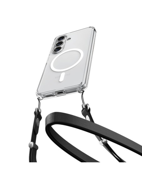 
„Samsung Galaxy S26+ Ultra Hybrid MagSafe“ dėklas – skaidrus ir baltas
