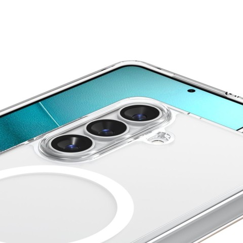 
„Samsung Galaxy S26+ Ultra Hybrid MagSafe“ dėklas – skaidrus ir baltas
