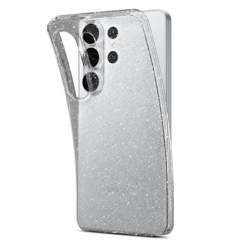 
„Samsung Galaxy S26 Ultra“ skystųjų kristalų blizgučių dėklas – blizgus ir skaidrus
