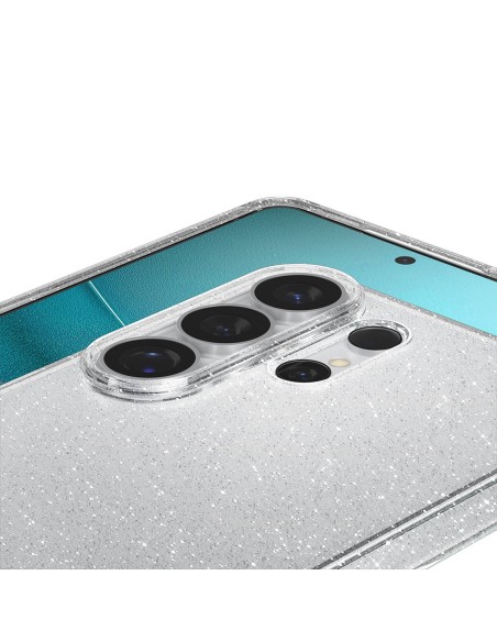 
„Samsung Galaxy S26 Ultra“ skystųjų kristalų blizgučių dėklas – blizgus ir skaidrus
