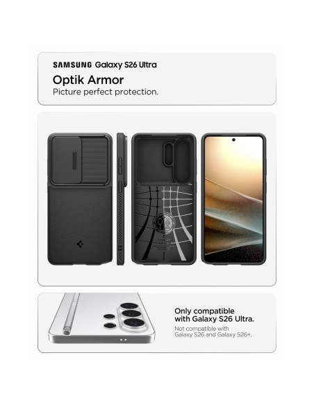 
„Samsung Galaxy S26 Ultra Optic Armor“ dėklas – juodas
