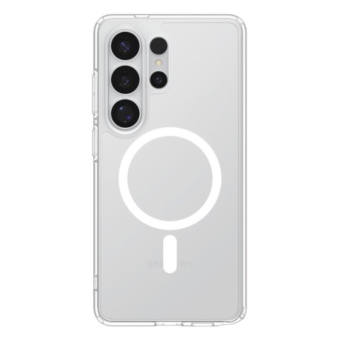 
„Samsung Galaxy S26 Ultra Ultra Hybrid MagSafe“ dėklas – skaidrus ir baltas
