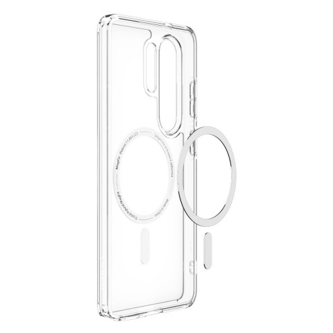 
„Samsung Galaxy S26 Ultra Ultra Hybrid MagSafe“ dėklas – skaidrus ir baltas
