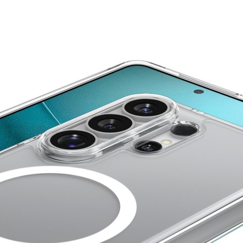 
„Samsung Galaxy S26 Ultra Ultra Hybrid MagSafe“ dėklas – skaidrus ir baltas
