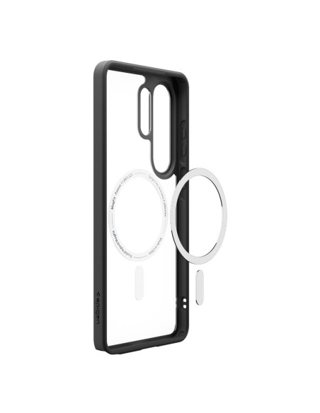 
„Samsung Galaxy S26 Ultra Ultra Hybrid MagSafe“ dėklas – permatomas juodas
