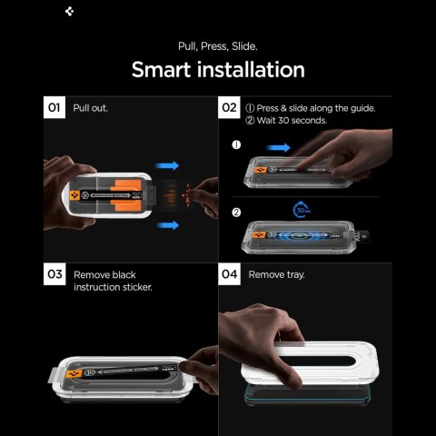 
Samsung Galaxy S26 Ultra apsauginis stiklas nuo atspindžių su Glas.Tr Ez Fit Pro apsauginiu aplikatoriumi nuo atspindži...