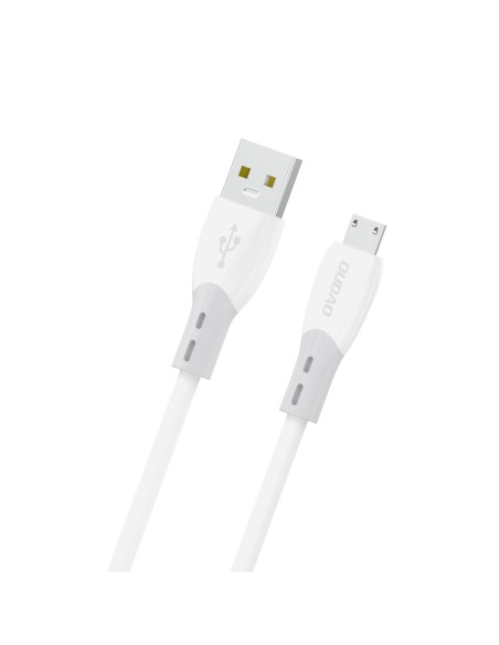 
Silikoninis pintas kabelis USB-A - micro USB L25SM 3A 1m - baltas
