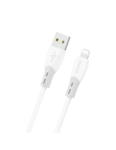 
Silikoninis pintas USB-A laidas - iPhone Lightning L25SL 30W 1m - Baltas
