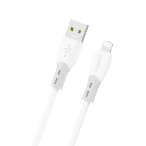 
Silikoninis pintas USB-A laidas - iPhone Lightning L25SL 30W 1m - Baltas
