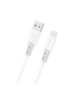 
Silikoninis pintas kabelis USB-A - USB-C L25ST 5A 1m - baltas
