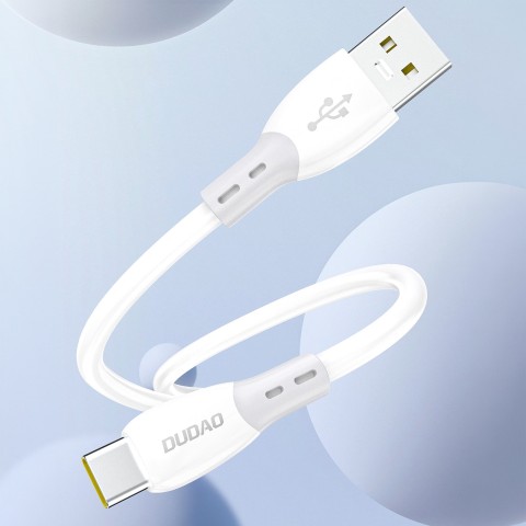 
Silikoninis pintas kabelis USB-A - USB-C L25ST 5A 1m - baltas
