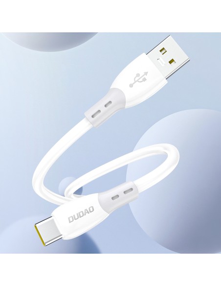 
Silikoninis pintas kabelis USB-A - USB-C L25ST 5A 1m - baltas
