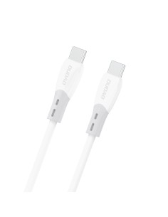 
Silikoninis pintas laidas USB-C L25SC 60W 1m - baltas
