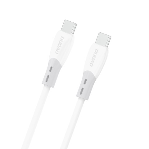
Silikoninis pintas laidas USB-C L25SC 60W 2m - baltas
