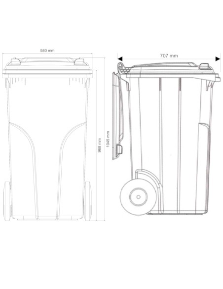 Atliekų ir šiukšlių konteineris SERTIFIKATAI Europlast Austria - geltona 240L Atliekų ir šiukšlių konteineris SERTIFIKATAI Europlast Austria - geltona 240L