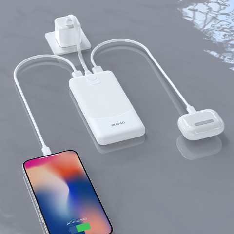 
20000mAh USB-A K10Pro 2.4A nešiojama baterija - balta
