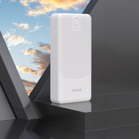 
20000mAh USB-A K10Pro 2.4A nešiojama baterija - balta
