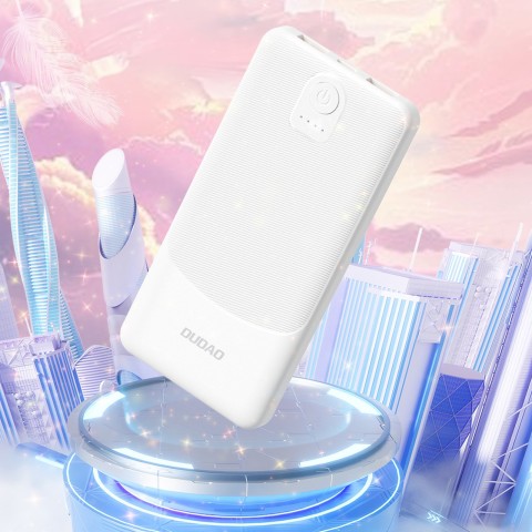 
20000mAh USB-A K10Pro 2.4A nešiojama baterija - balta
