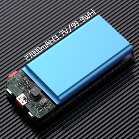 
30000mAh USB-A USB-C K15Max PD 22.5W nešiojamas įkroviklis su USB-C iPhone Lightning laidu – baltas
