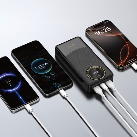 
Nešiojamoji baterija 20000mAh USB-A USB-C K12Pro 22.5W PD - juoda
