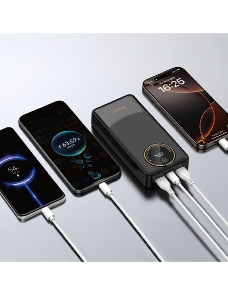 
Nešiojamoji baterija 20000mAh USB-A USB-C K12Pro 22.5W PD - juoda
