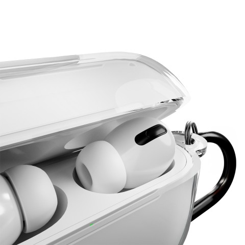 
„AirPods Pro 3 0.3“ ausinių dėklas – permatomas, nuogo spalvos
