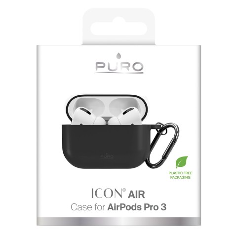
„AirPods Pro 3 Icon“ dėklas – juodas
