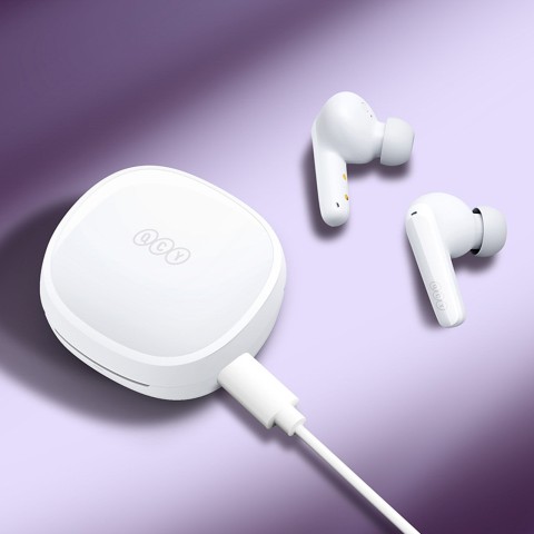 
T13X ENC IPX5 belaidės „Bluetooth“ ausinės – baltos
