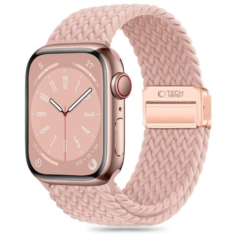 
„Nylonmag“ nailono dirželis, skirtas „Apple Watch 4/ 5/ 6/ 7/ 8/ 9/ SE 38/ 40/ 41 mm“ – rožinis
