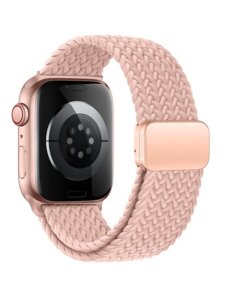 
„Nylonmag“ nailono dirželis, skirtas „Apple Watch 4/ 5/ 6/ 7/ 8/ 9/ SE 38/ 40/ 41 mm“ – rožinis
