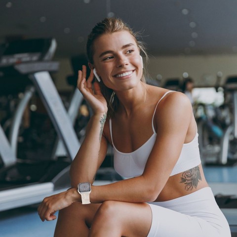 
„Nylonmag“ nailono dirželis, skirtas „Apple Watch 4/ 5/ 6/ 7/ 8/ 9/ SE 38/ 40/ 41 mm“ – rožinis
