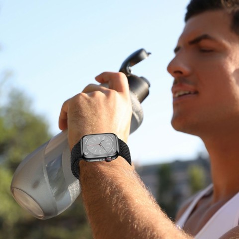 
„Nylonmag“ nailono dirželis, skirtas „Apple Watch 4/ 5/ 6/ 7/ 8/ 9/ SE 38/ 40/ 41 mm“ – rožinis
