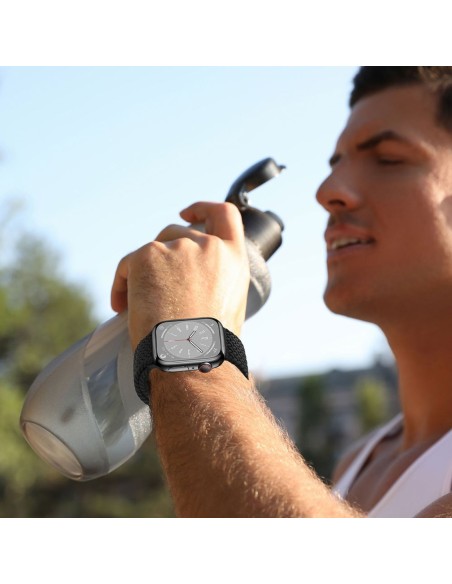 
„Nylonmag“ nailono dirželis, skirtas „Apple Watch 4/ 5/ 6/ 7/ 8/ 9/ SE 38/ 40/ 41 mm“ – rožinis
