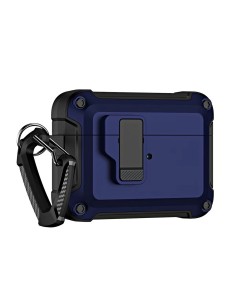
„Airpods 4“ kietas dėklas su karabinu – mėlynas
