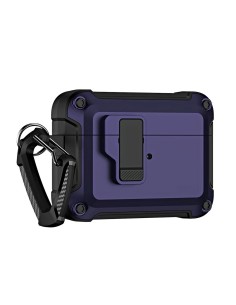 
„Airpods 4“ kietas dėklas su karabinu – violetinis
