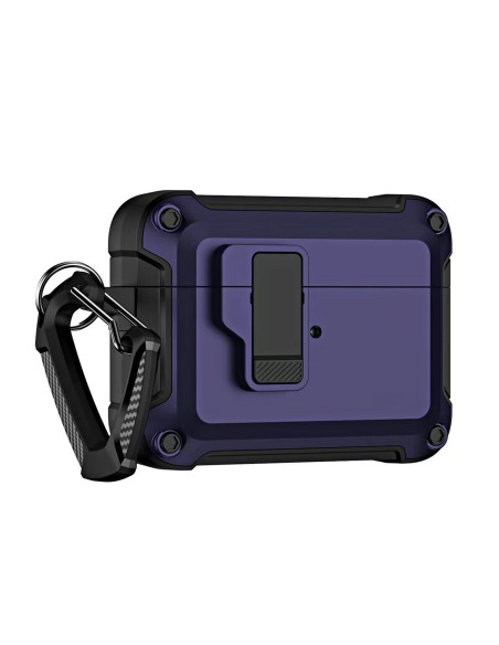 
„Airpods 4“ kietas dėklas su karabinu – violetinis
