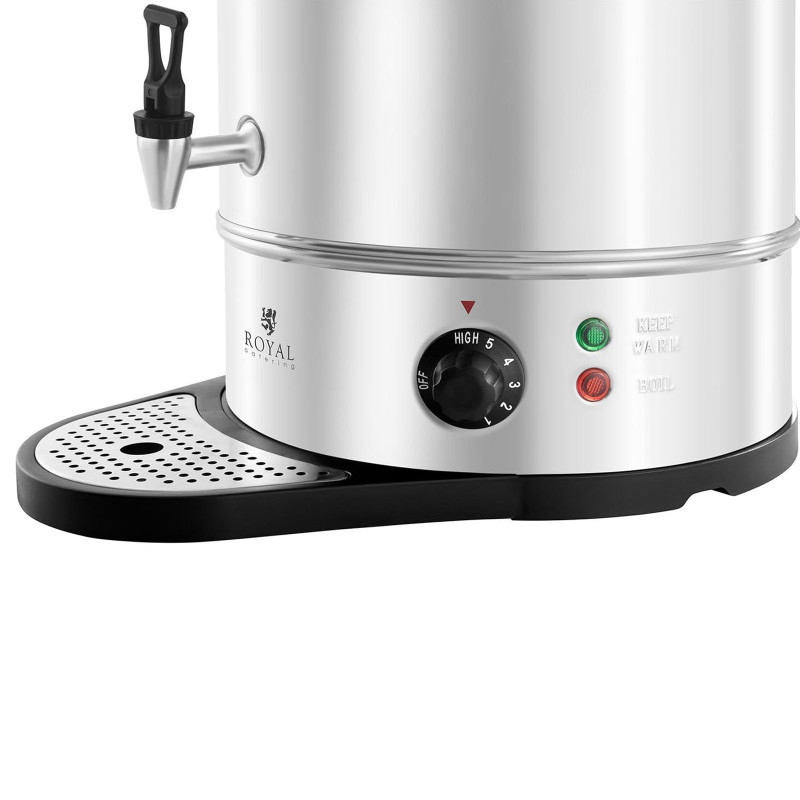 Warnik šildytuvas su lašinamomis grotelėmis karštam vandeniui, nerūdijantis plienas 230V 16L