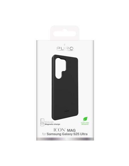 
Silikoninis dėklas, skirtas „Samsung Galaxy S25 Ultra Icon Mag MagSafe“ – juodas
