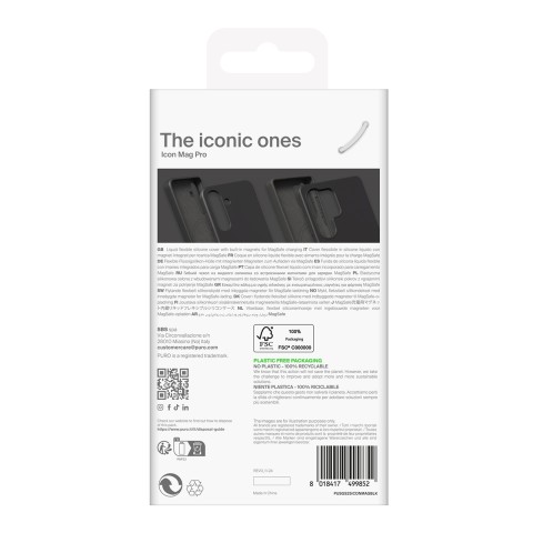 
Silikoninis dėklas, skirtas „Samsung Galaxy S25 Ultra Icon Mag MagSafe“ – juodas
