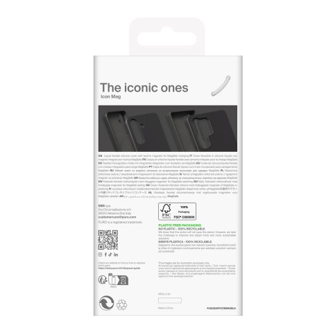 
Silikoninis dėklas, skirtas „Samsung Galaxy S25+ Icon Mag MagSafe“ – juodas
