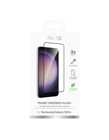 
Grūdintas stiklas, skirtas „Samsung Galaxy S25+ S24+“ su juodu rėmeliu, grūdintas stiklas
